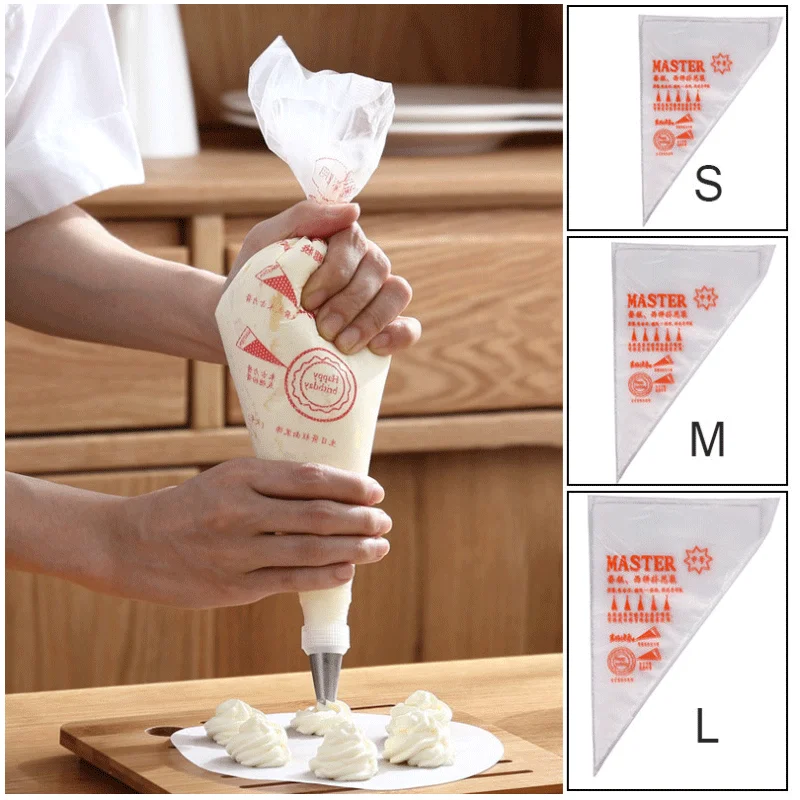 100 Disposable Piping Bags, Cream Jam Chocolate Piping Bags, Baby Food Piping Bags, Cake Decoration Tools, Kitchen Accessories