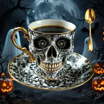 Stylish Resin Skull Coffee Mug