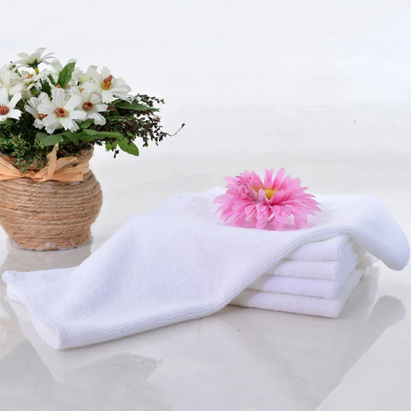White Soft Microfiber Fabric Face Towel Hotel Bath Towel Wash Cloths Hand Towels 5pcs Portable Terry Multifunctional microfiber towel microfiber wash towel bath drying towel