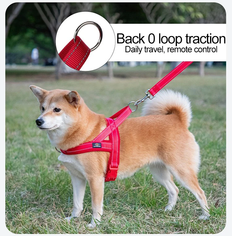 Adjustable Nylon Dog Harness For Small Breeds Chest Vest_voghion.com