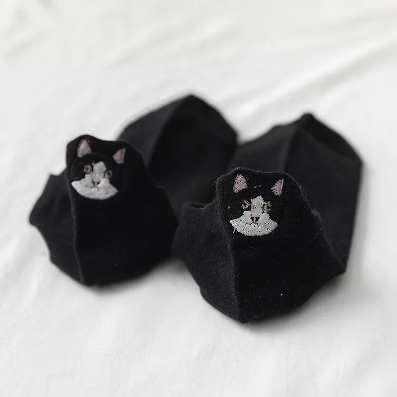 2022 cotton high-end women's boat socks animal embroidery slippers socks 6 colors cat funny ankle socks casual invisible socks 2022 cotton high-end women's boat socks animal embroidery slippers socks 6 colors cat funny ankle socks casual invisible socks