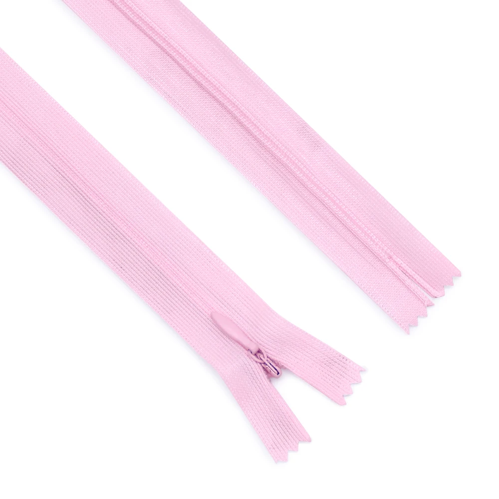 6-Piece Set: Invisible Nylon Zippers with Lace Edge - Assorted Sizes