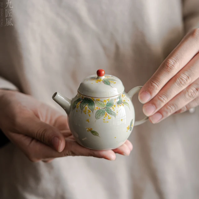 Kung fu chinês xícara de chá cerâmica portátil artesanal bule chá cerimônia chá  turco conjunto cozinha porcelana produtos domésticos 60 - AliExpress