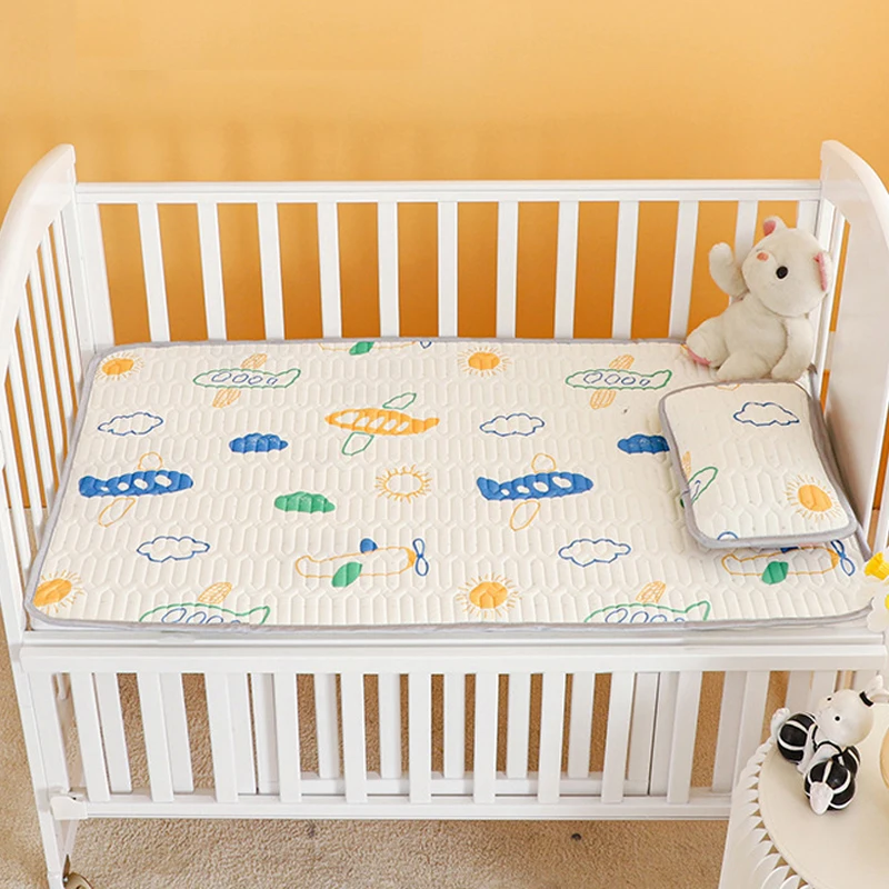 2PcsSummerSleepingMatBabyNaturalLatexWashableKidsBedMattress