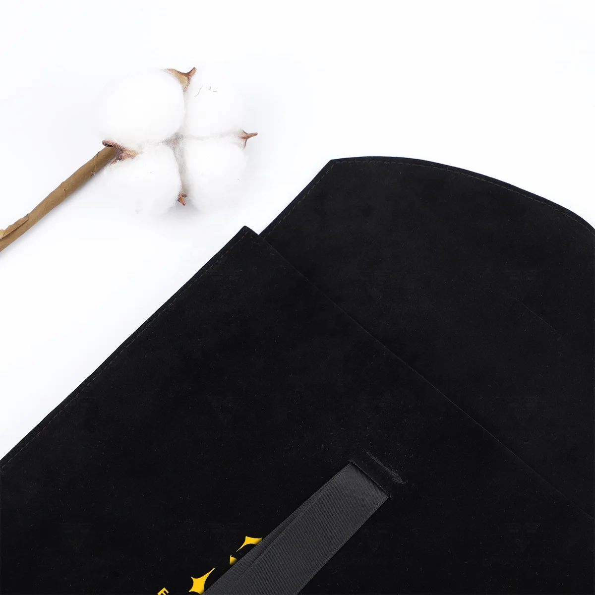 skin care products packaging envelope pouch custom black velvet gift bag with logo