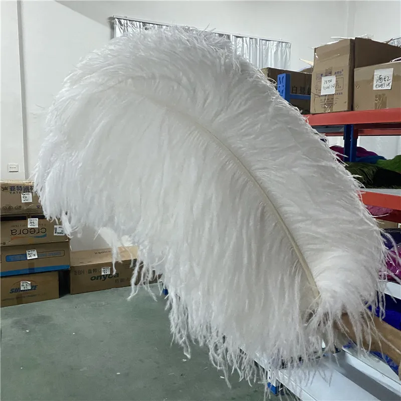 

Promotion 20pcs/lot High Quality White Ostrich Feather Accessories 26-28inches/65-70cm Wedding Decoration Feathers for Crafts