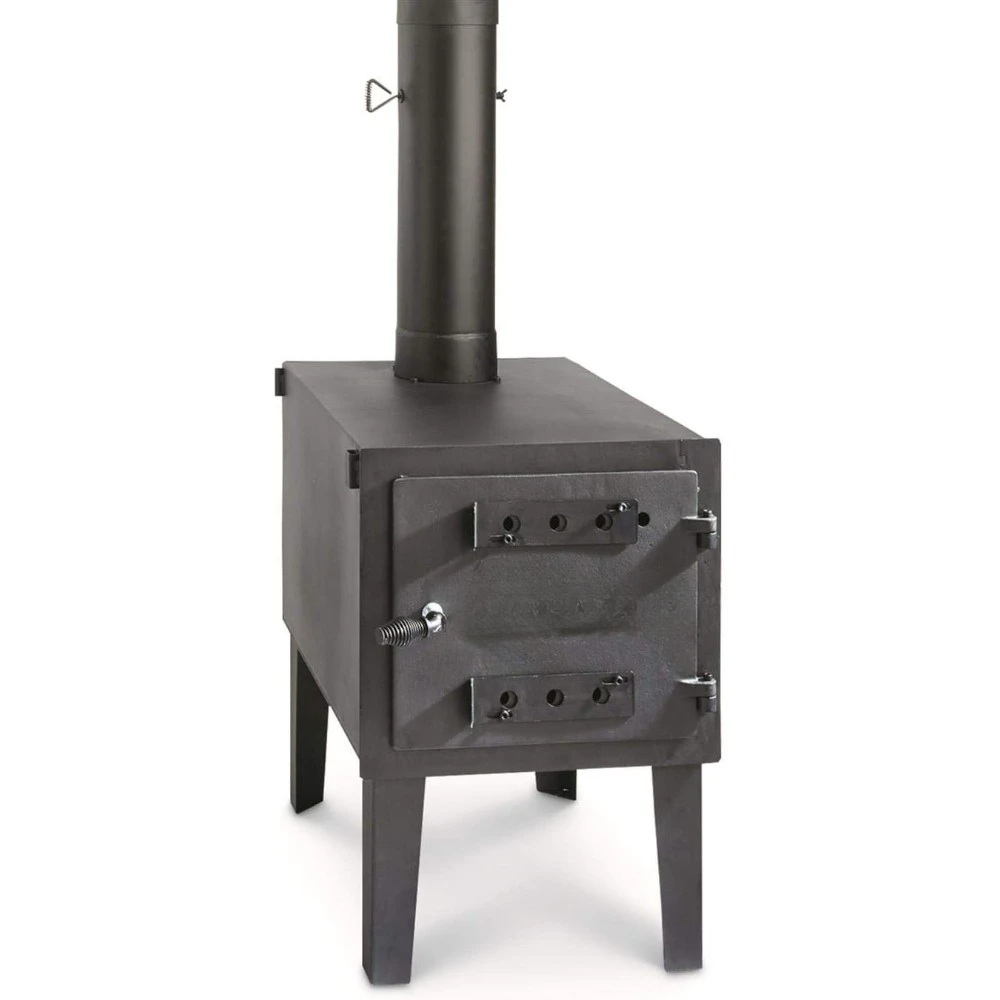 Large Outdoor Wood Burning Stove Portable with Chimney Pipe for Cooking, Camping, Tent, Hiking, Fishing, Backpacking 1