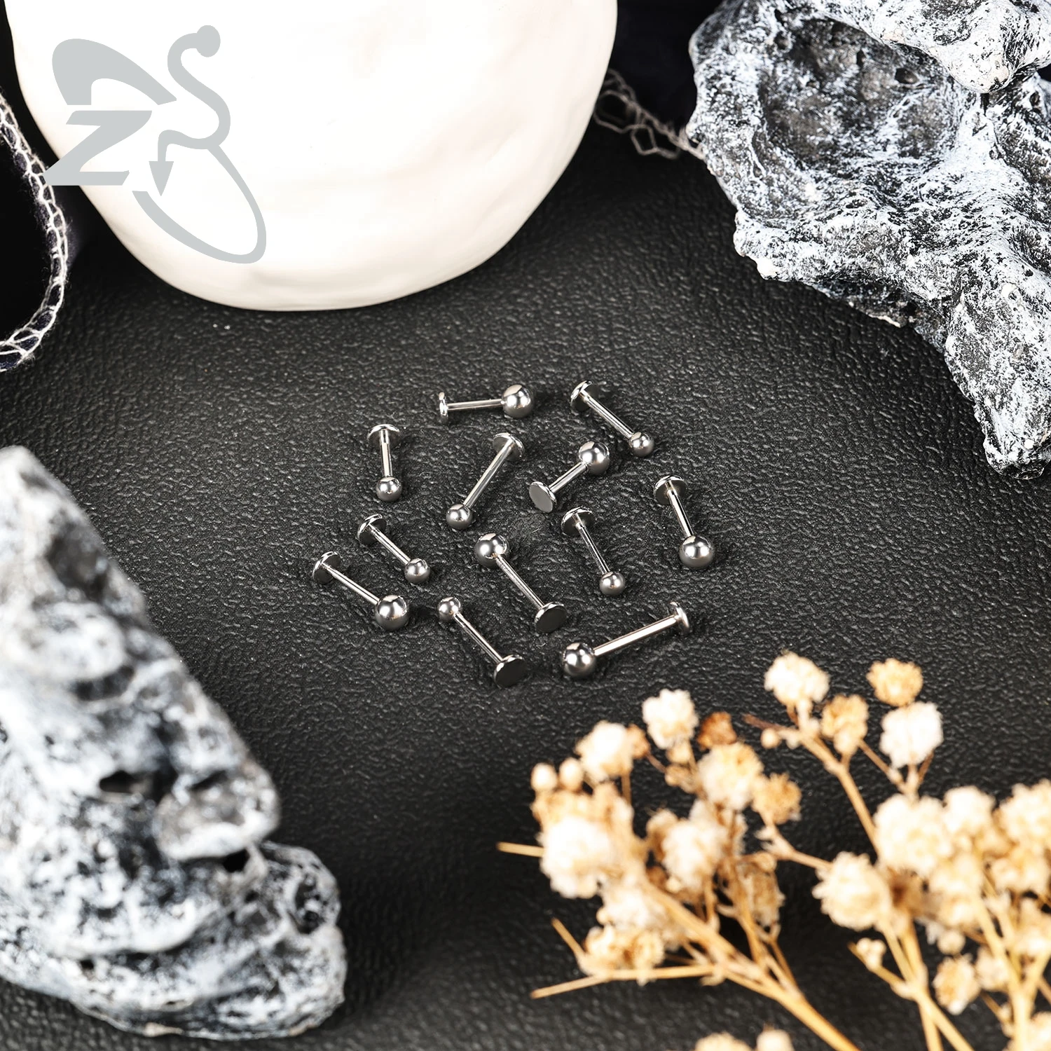 10 Pezzi Piercing Naso Curvo L - Anelli Con Zirconi Cubici 20 Gauge Acciaio Chirurgico - Foto 10