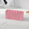 Bling Rhinestone Holes Nail Brushes Storage Box 26 Makeup Brushes Holder Acrylic Organizer Nail Art Bushes Storage Showing Shelf 5