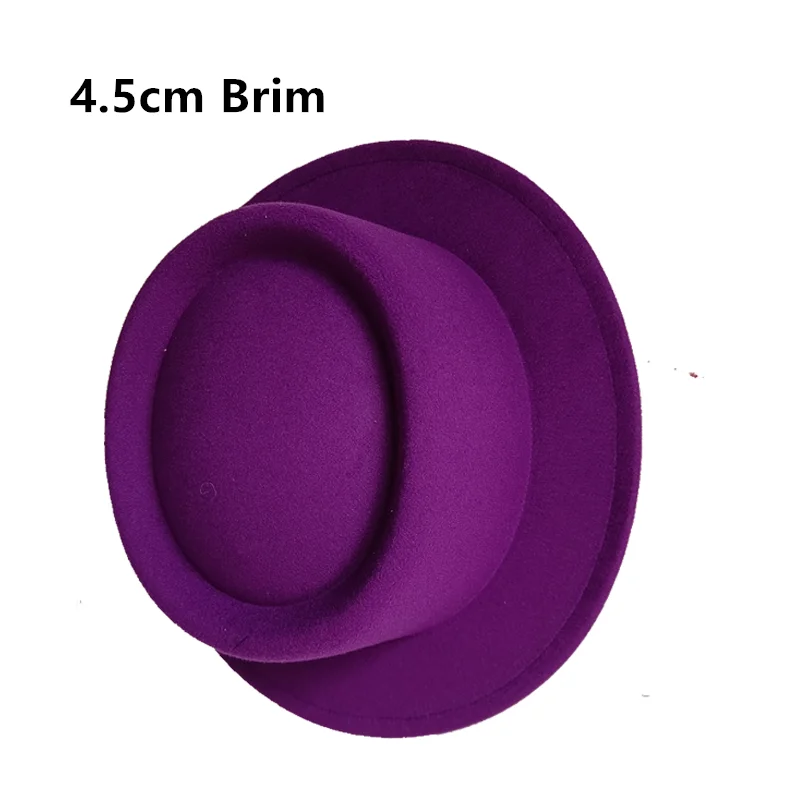 Fedora-Hut, 4,5 cm, dunkles Magenta, breite Krempe, Herrenmode, Herbst/Winter, Pork-Pie-Hut, Hochzeitshut, Damenhut, Gorras para hombres – Detail 19