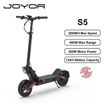 JOYOR S5 Pieghevole Per Adulti Scooter Elettrico E-Scooter 20KM/H Monopattino Elettrico 500W Skateboard 48V 13Ah Cavalletto 10 "Off-Road