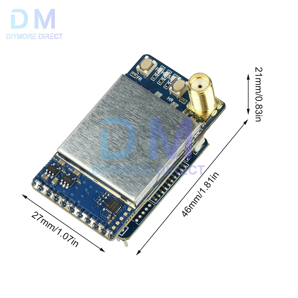 Module récepteur analogique VRX-3301 3.1-3.7GHz 64 canaux installé sur des lunettes FatShark
