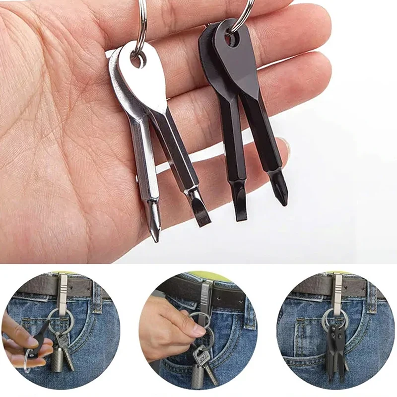 Keychain Mini Cross Screwdriver Tool 2