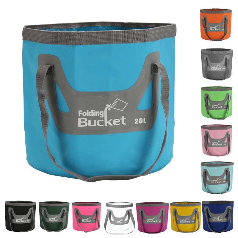 

12L 20L Upgraded Foldable Bucket Portable Outdoor Travel Water Storage Bag Water Container Fishing Articles Outdoor Basin Pail