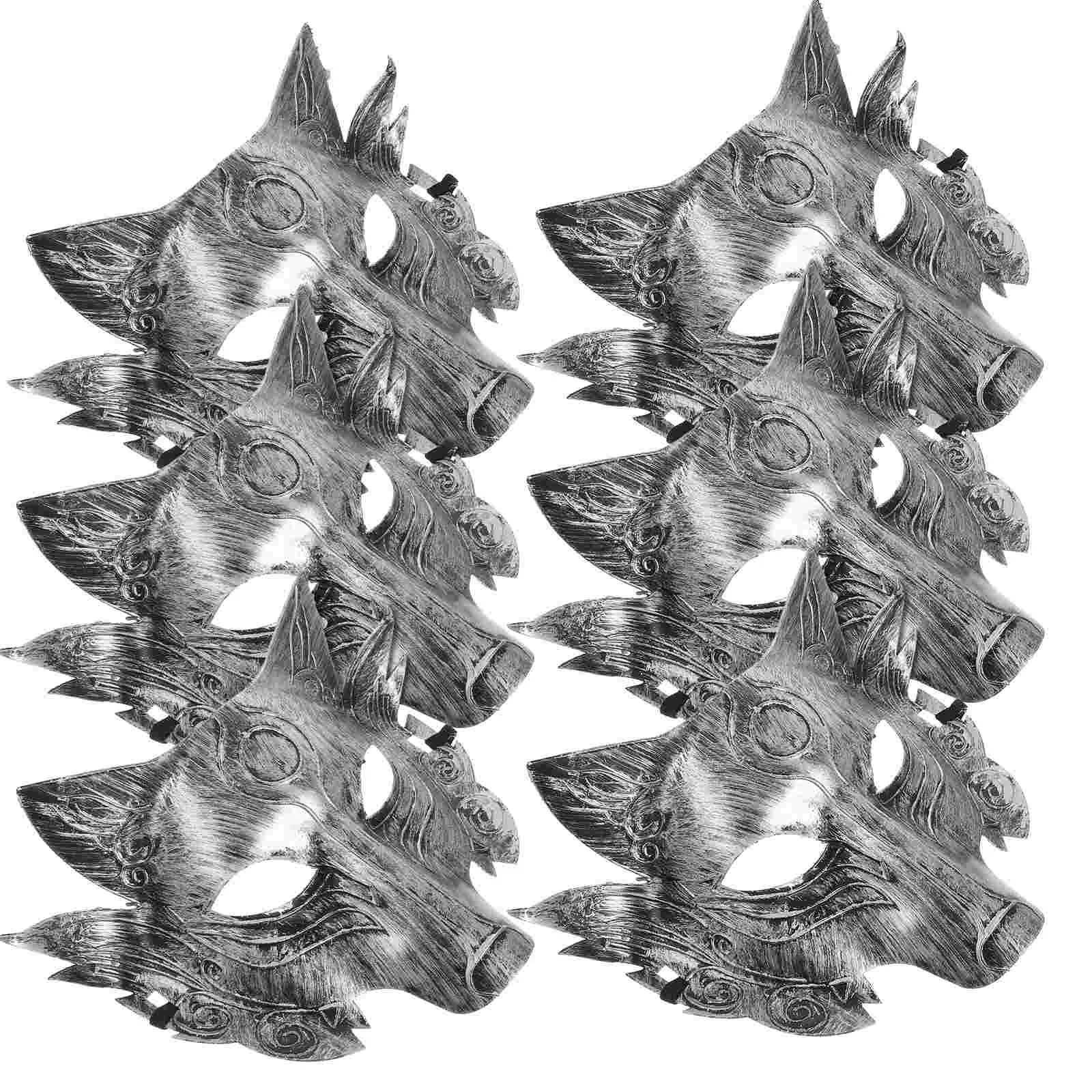 

Wolf Mask Animals Half Face Masks Cosplay Dress Up Face Masks Party Favors