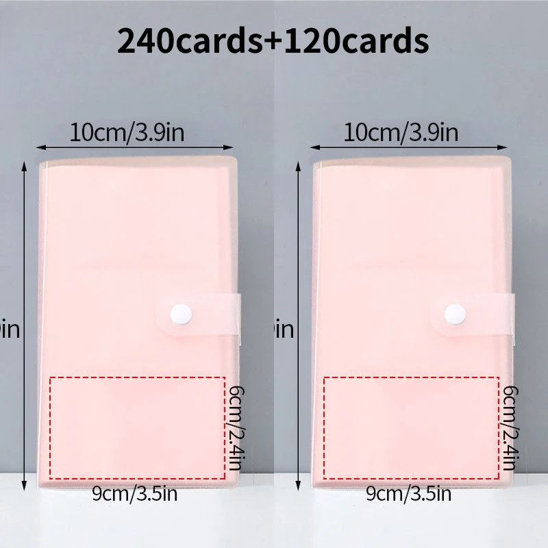Deluxe Multi-Pocket Photocard Binder Album with Clear 3-Grid Design