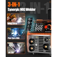 135A Flux Core MIG Welder 110V 3-IN-1 MIG/ARC/Lift TIG Welding Machine IGBT DC Inverter Gasless Welder Synergy Welding Machine 2