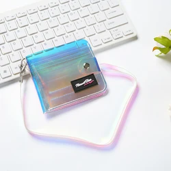 Glittery Transparent ID and Card Holder Wallet (Multicolor)