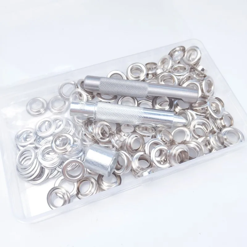 Eyelet Punch Tool Set Grommet Punch Tool 100sets Metal Eyelet Grommet Punch Installer Tool Set for Belt Clothes