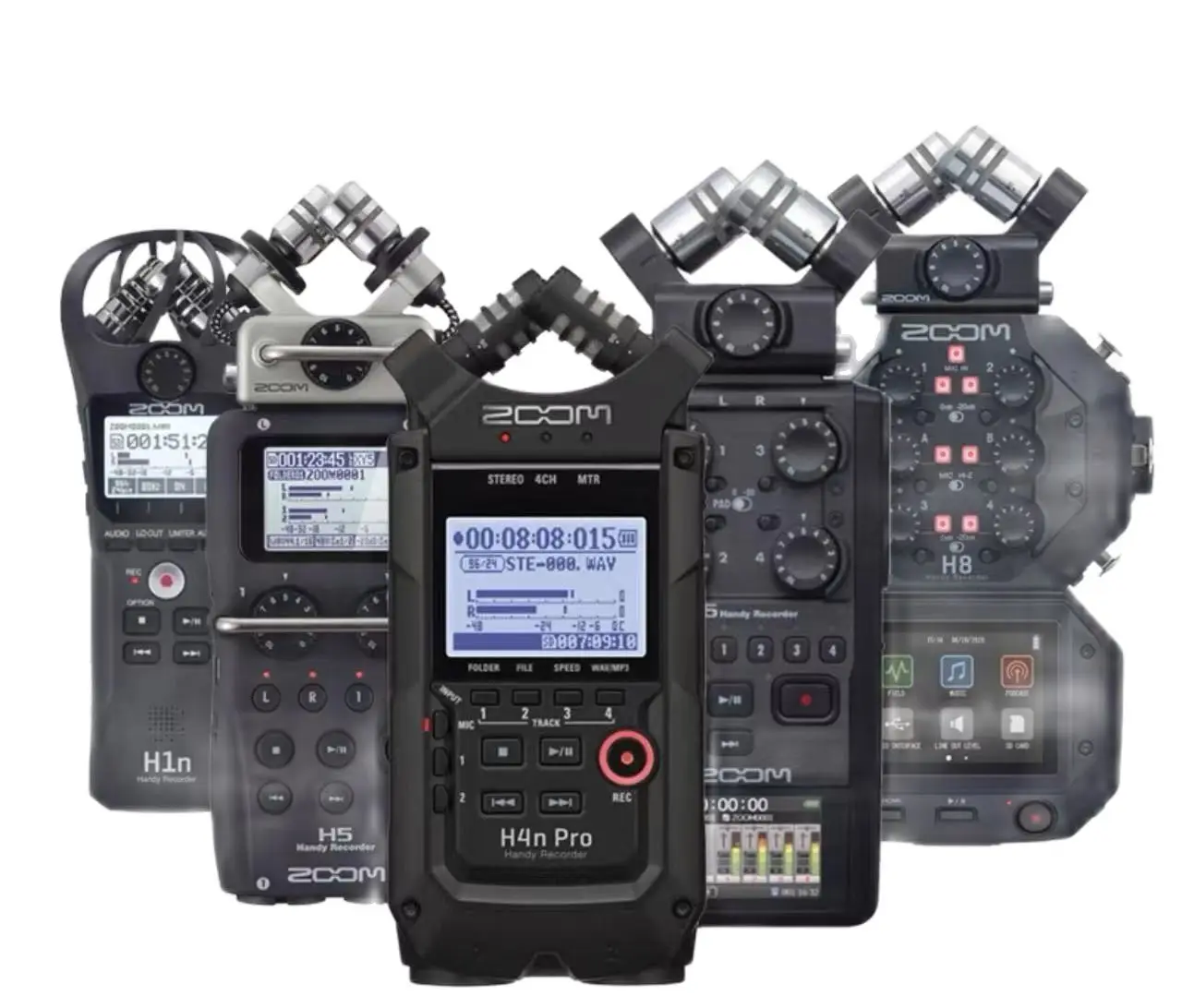 Zoom h1n h3vr h2n h4n h5 h6 h8, registro de áudio digital portátil