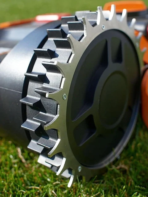 Landroid Trazione Ruote Spike Per Trattività Migliore - Compatibili Con Tagliaerba Robot Worx Landroid Modelli WR130E, WR141E, WR142E, Ecc. - Arancione Ricambi Wr130e Wr141e - Foto 3