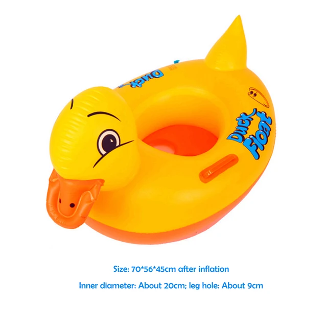 Duck Baby Toddlers Swimming Pool Rings Seat Cute Inflatable Infant Kids Safety Water Toys Float Swim Ring Circle with Handle 6
