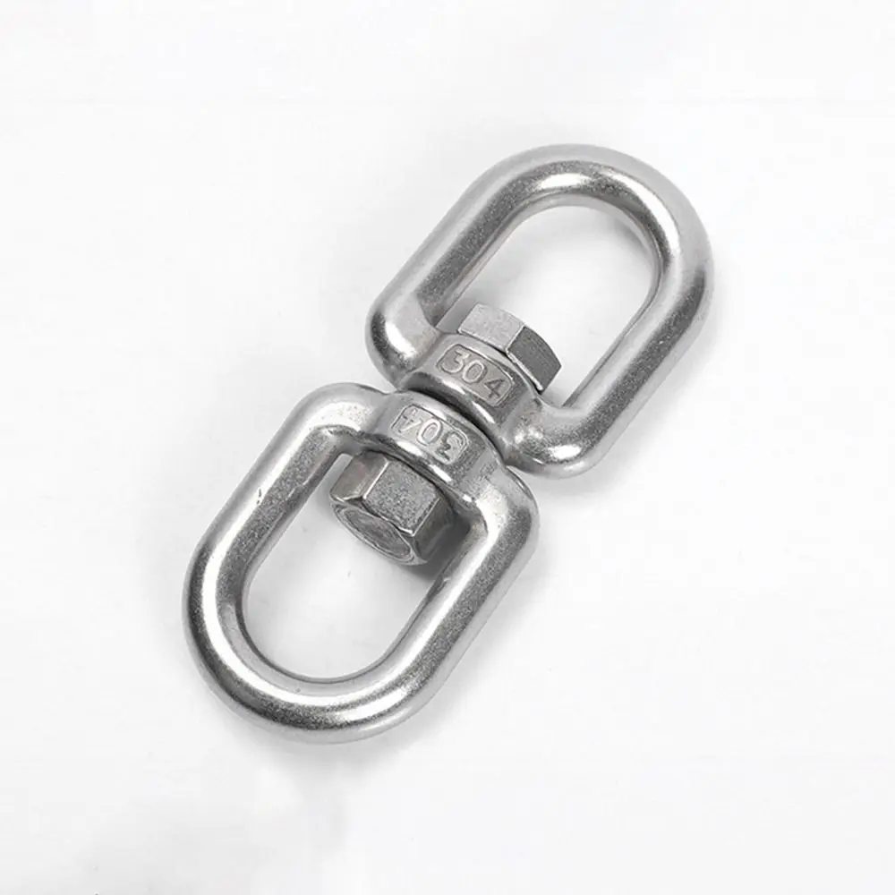 Description Picture 6 of item1Pc 304 Stainless Steel Marine Anchor Swivel 4mm 5mm 6mm 8mm M4 M5 M6 M8 Carabiner Clasp Universal 8 Ring Hook Eye Connectors