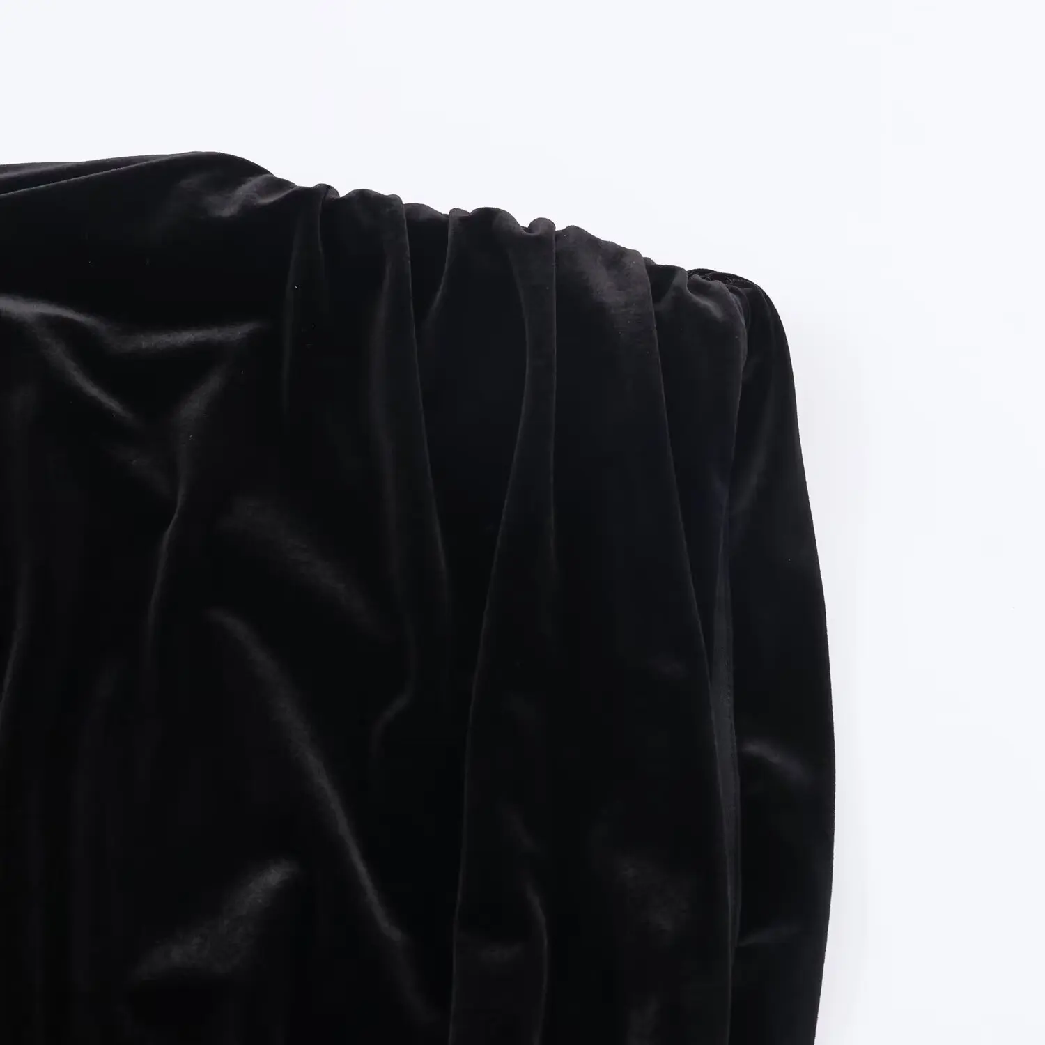 Women's Elegant Slim Shoulder Pads Mini Black Dress Female Summer New Sleeveless Velvet Ruffle Party Dress Fashion Lady Ol Dress