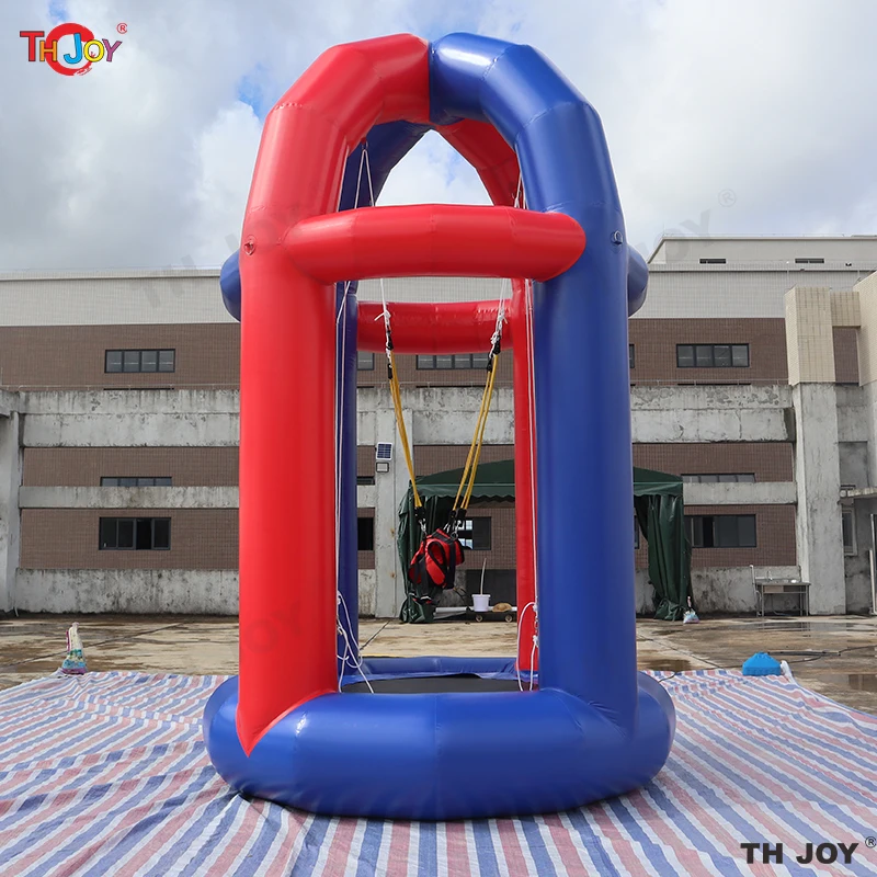 5M Tall Inflatable Bungee Jump Game Airtight Inflatable Bounce Jumping Trampoline For Kids N Adults 3