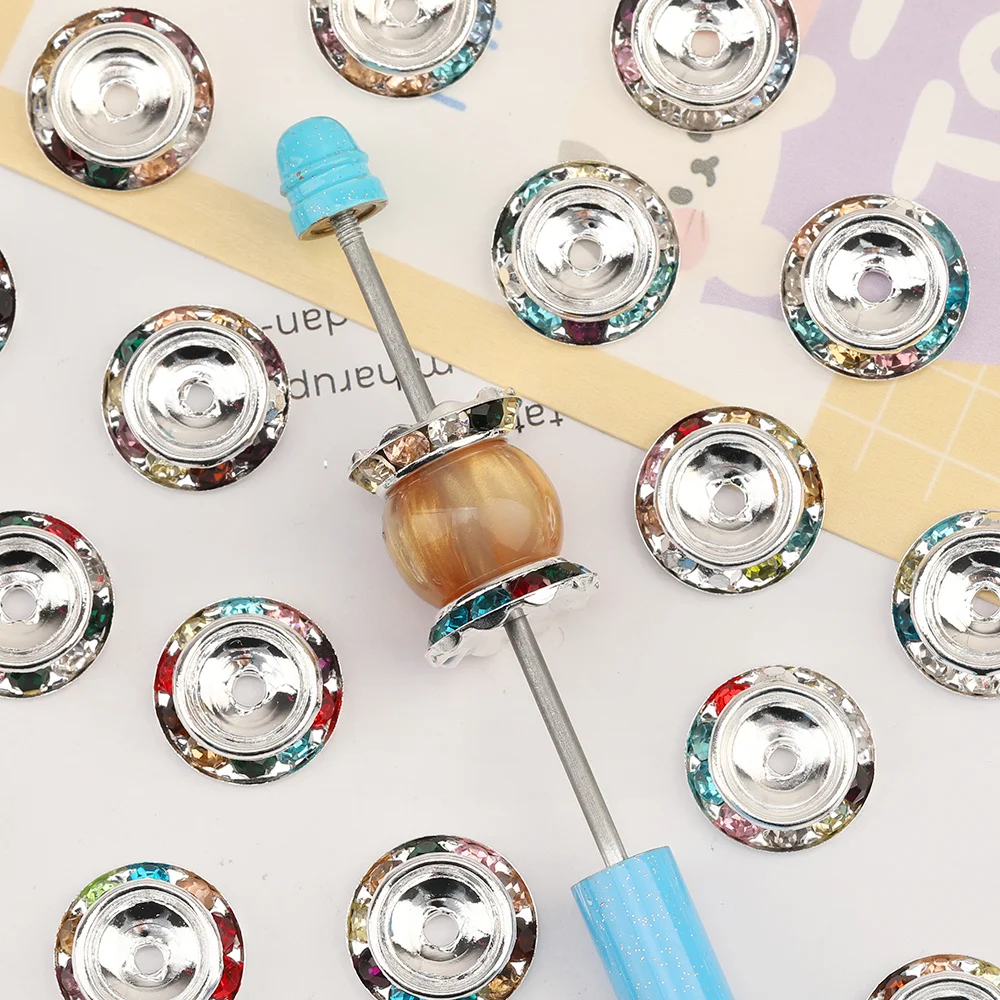 Cordial Design 200Pcs 17*17MM Jewelry Accessories/Hand Made/Wheel Shape/DIY Rhinestone Spacers/Jewelry Findings & Components - cordial