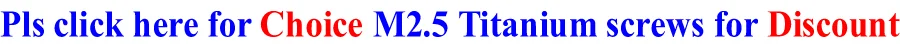 Description Picture 4 of itemISO 14581 Titanium screw M2.5x4 M2.5x5 M2.5x6 M2.5x8 M2.5x10 M2.5x12 Flat Head T8 Driver Polished 10 pcs QCTI Screw