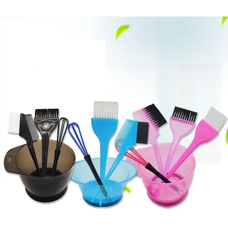 5pcs hair dye color brush bowl set with ear caps dye mixer hair tint dying coloring applicator hairdressing styling accessorie 5Pcs/Set Hair Dye Color Brush Bowl Set with Ear Caps Dye Mixer Hairstyle Hairdressing Styling Accessorie