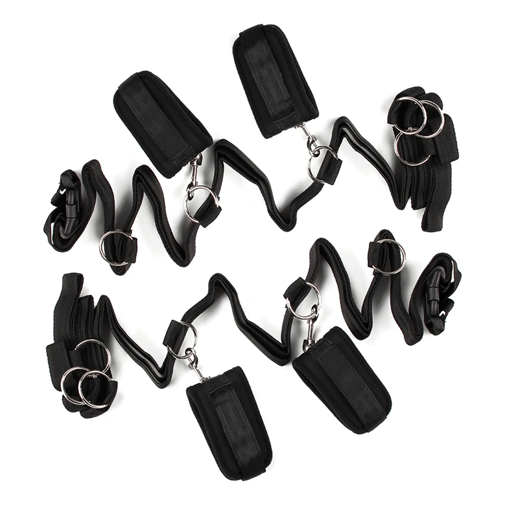 Bed Bondage Restraints Adjustable Under King/Queen Bed Sex BDSM With Wrist Ankle Cuffs SM Toys For Couples
