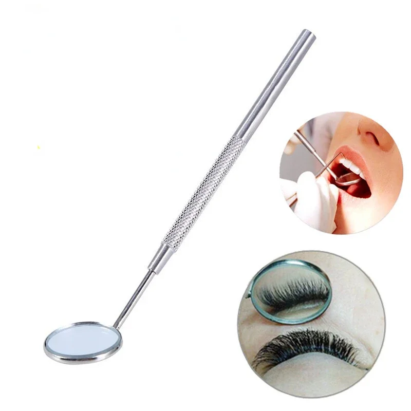 Makeup Mirror Dental Mouth Mirrors Checking Eyelash Extension Stainless Steel Teeth Whitening Clean Oral Eyelash Supplies Tools