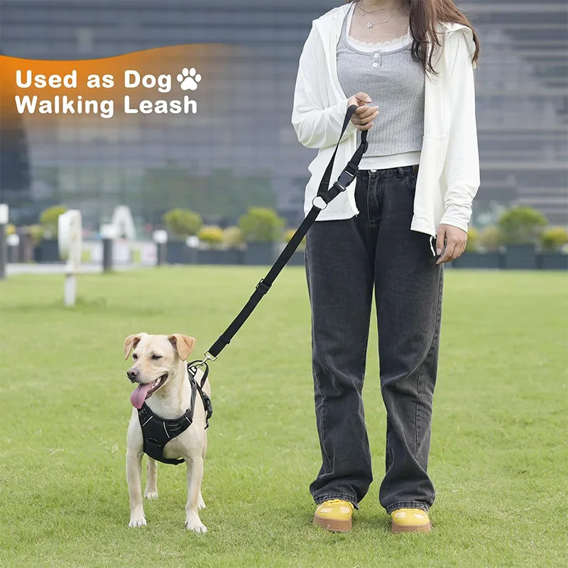 Pet Safety Car Harness – Adjustable Nylon Dog Seat Belt to Keep Dogs Secure in Vehicles