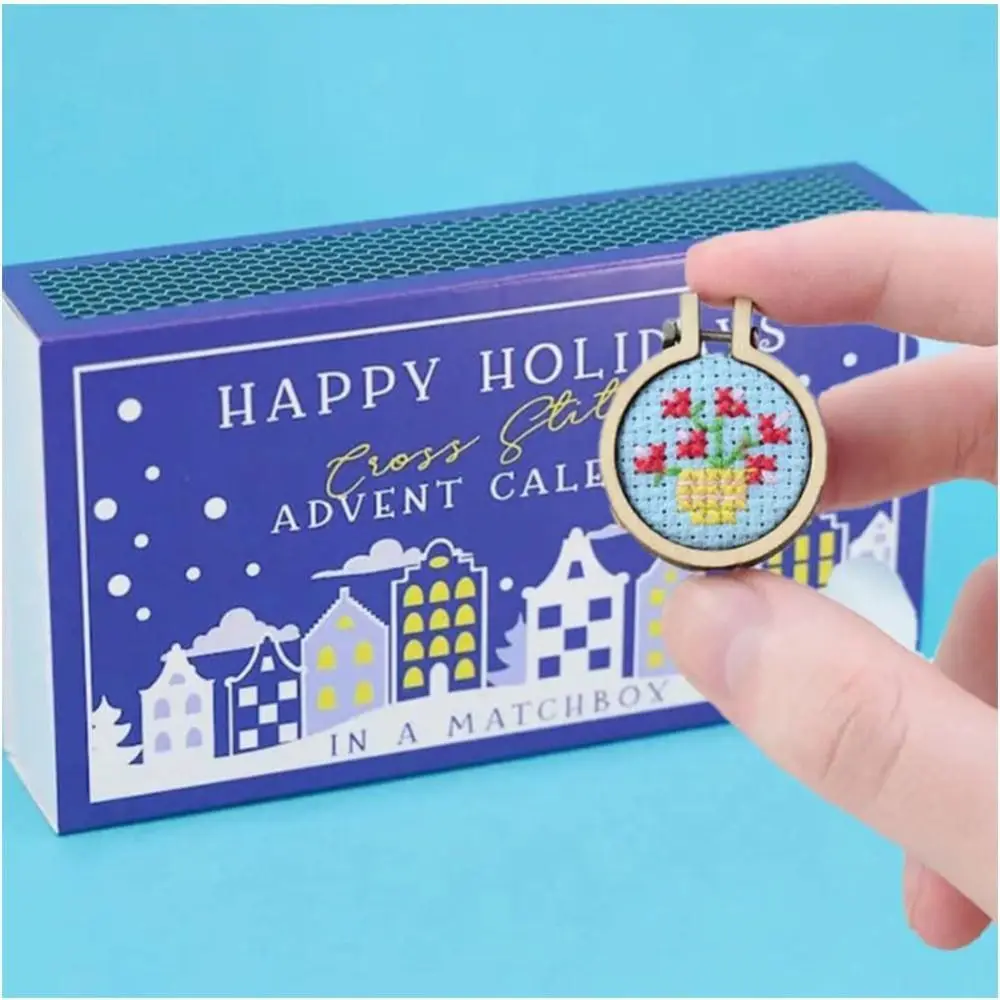 Handmake Cross Christmas Countdown Embroidery Kit Cross Stitch Advent Calendar