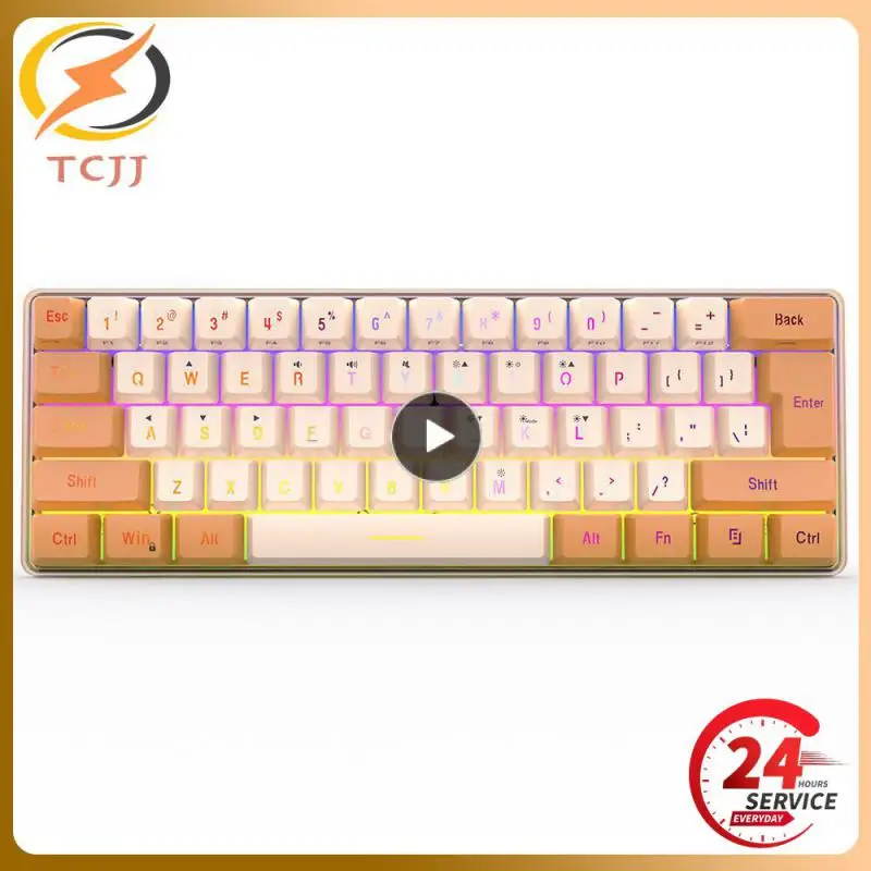 

Игровая клавиатура Gamakay K77, популярная Механическая Проводная клавиатура RGB Tyce-C, переключатель Gateron, NKRO, полупрозрачное стекло, 32K ROM