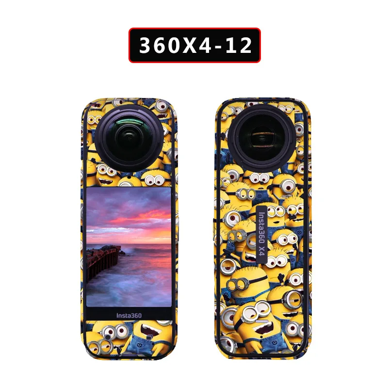 Insta360 X4 카메라 데칼 장식 스티커 바디 프레임 보호 필름 안티 스크래치 이동식 PVC 다채로운 스크래치 방지
