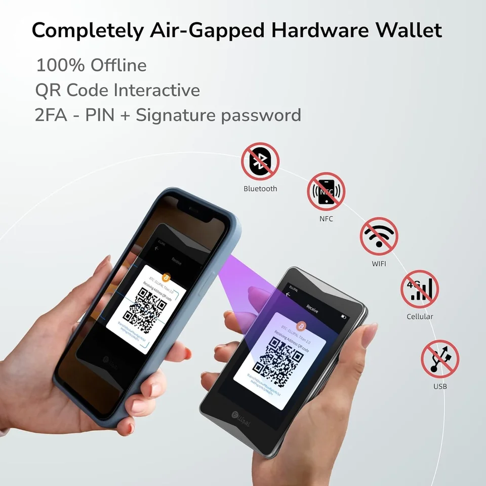 ELLIPAL Titan 2.0 encrypted cold wallet, hardware wallet, 100% offline, air  gap - the most secure encrypted wallet that can acco - AliExpress