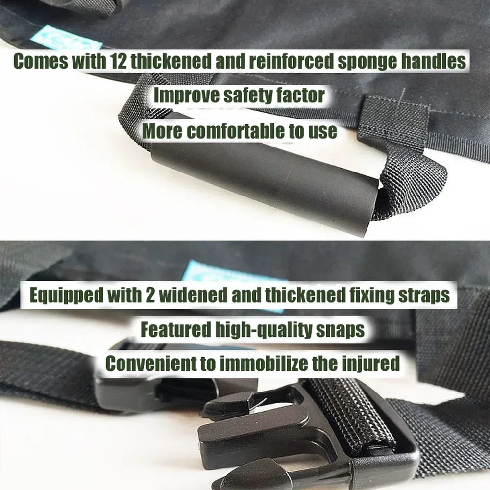 Medical First Aid Stretcher Adjustable Portable Emergency Rescue Soft Rack Thickened Canvas Elderly Patients Paralyzed Transport 4