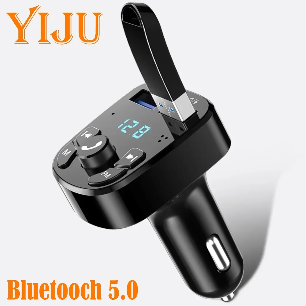 YIJU �ڵ��� �������� 5.0 FM �۽ű� ���� ����� ����ũ ����� ���ű� �ڵ� MP3 �÷��̾� ��� USB ���� ������ �ڵ��� �׼�����