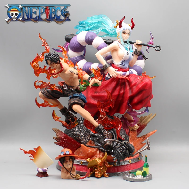

30cm One Piece Ace Figures Lx Yamato X Portgas D Ace Action Figures United Son Of Kaido Emperor Yan Anime Pvc Model Toys Gifts