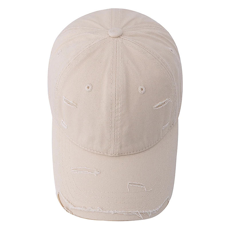Hot Sale Washed Cotton Retro Distressed style Cap High Quality Baseball Cap Women Dopamine Cap Outdoor Hats
