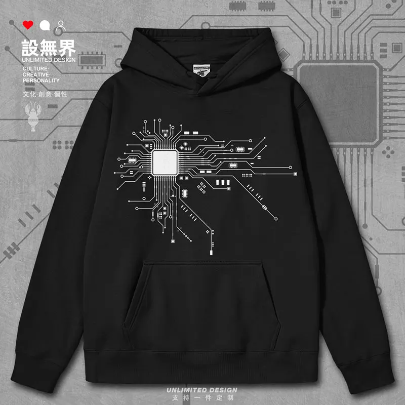 

Central Processing Unit PCB Board Printed Circuit Engineer Male mens hoodies streetwear printed sporting autumn winter clothes