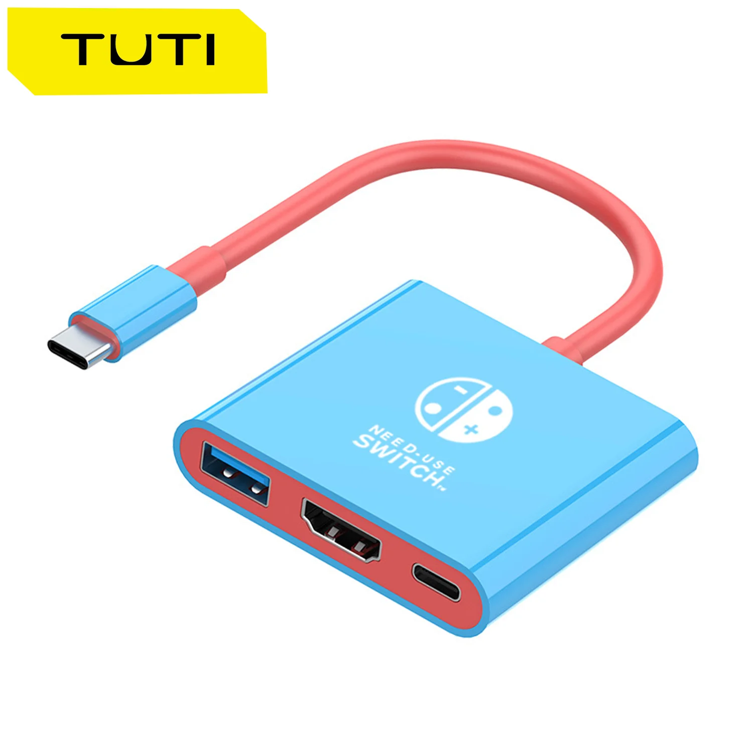 Type C to HDMI Adapter Portable TV Adapter with USB3.0 port 4K/30HZ for Steam Deck Nintendo Switch TV Screen Casting