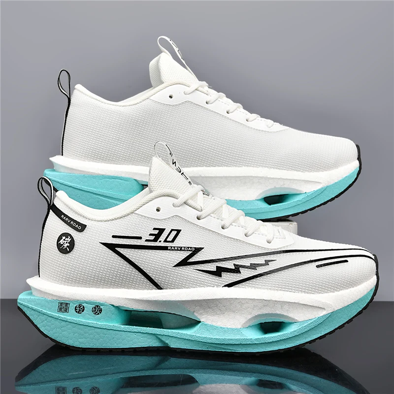 Running Shoes Carbon Board Air Cushion Marathon Men Sports Breathable Lightweight Women's Comfortable Athletic Nonskid Sneakers