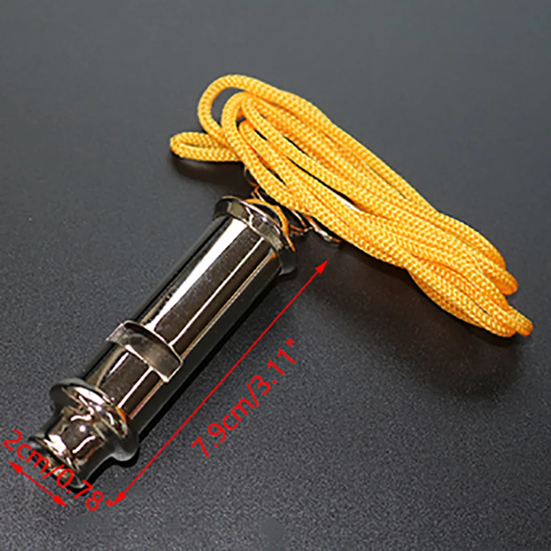 Training Referee Metal Whistle With Neck Chain Outdoor Sports Dog Training Emergency Security Coaches Lifeguards Survival Sport