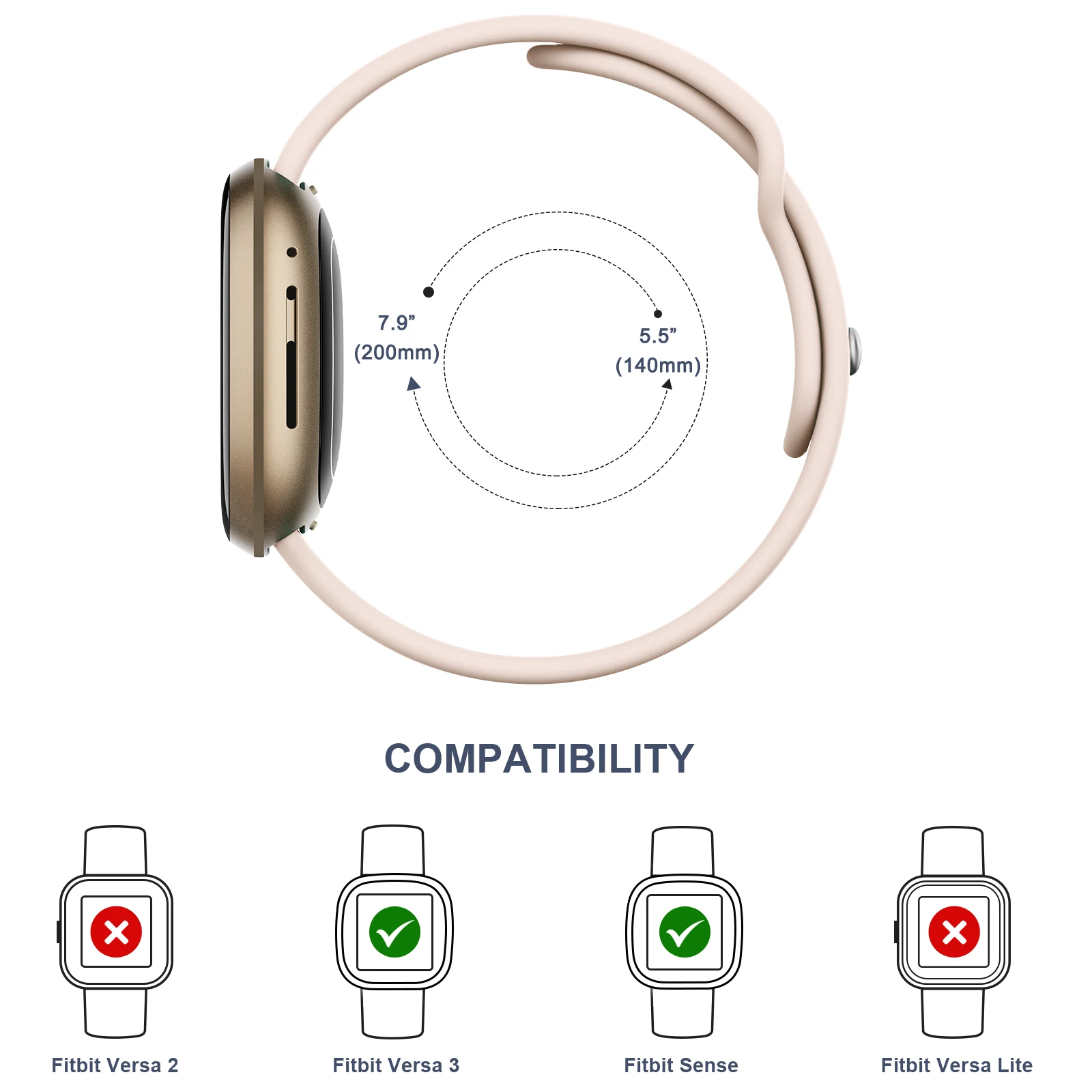 Premium Soft Silicone Wristband for Smartwatches - Versatile and Comfortable Wear