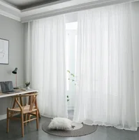 1PC Japanese Lace Gauze Wheat Hollowed Out Curtains for Living Room 1