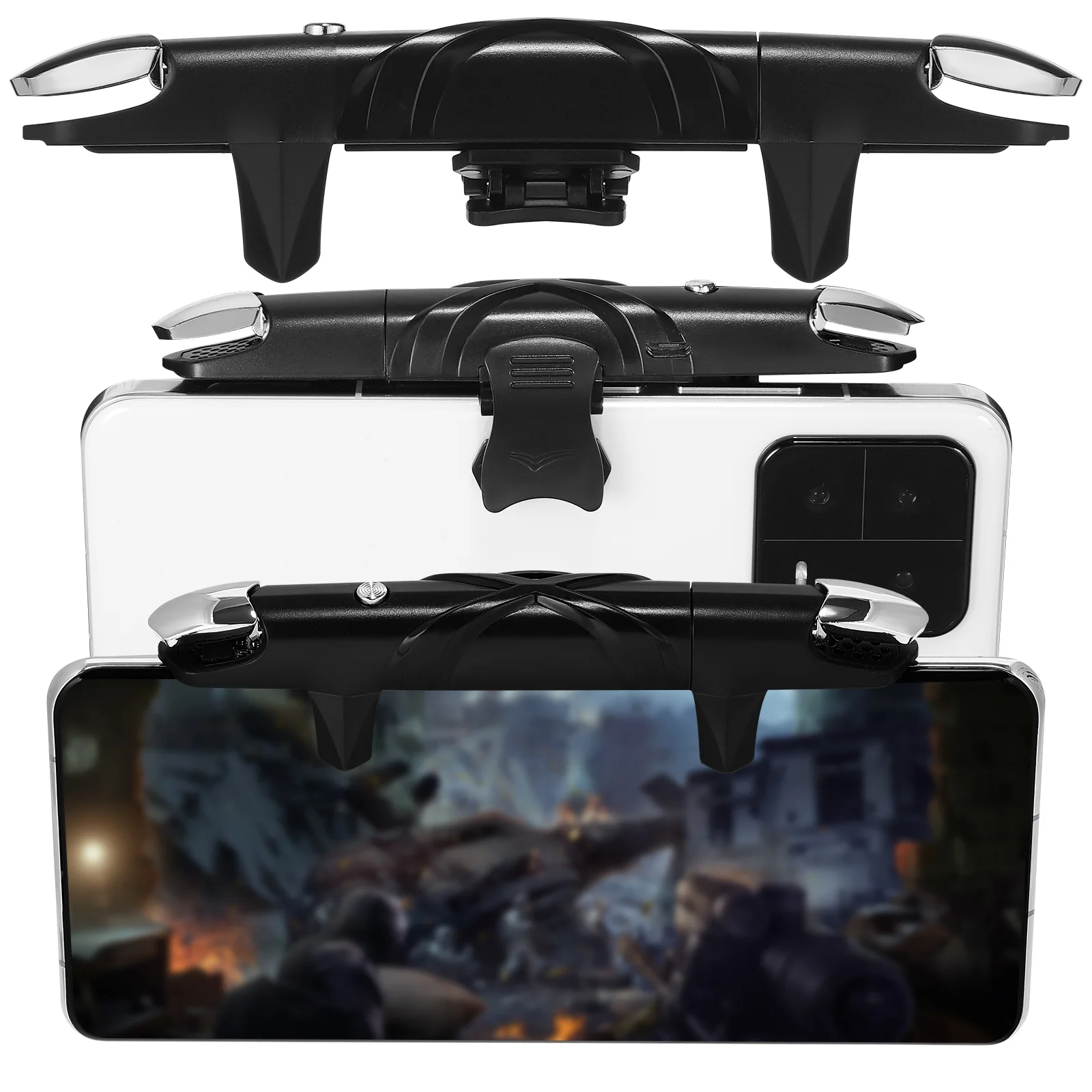 

All-in-one Continuous-fire Chicken-eating Artifact (1 Black G5 Button) Mobile Triggers Gaming Accessories Phone Game Phones